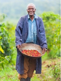 Tevreden koffieboer